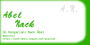 abel nack business card